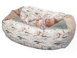 Baby pillow, children's beanbag star gray 45