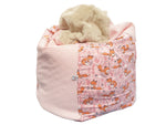 Babykissen, Kindersitzsack Füchse rosa von Atelier MiaMia