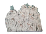 Mutzelpumper  Schlafsack gefüttert mit Füßen, Gr. 50-104 Jersey  Waldtiere von Atelier MiaMia