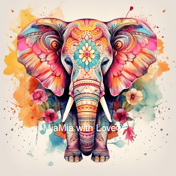 Boho Indischer Elefant 4 Stoff Panel, Stoffdruck, personalisierte Designs, wasserdichter Canvas, Geschenkideen von Atelier MiaMia
