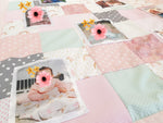 Atelier MiaMia cuddly blanket as photo blanket rainbow stars light gray with pictures 10