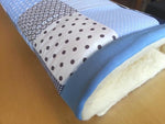 Atelier MiaMia blanket patchwork dots checked flowers blue with embroidery 10