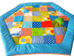 Atelier MiaMia Kuschel - adventure blanket playpen 6 corner stars dots colorful blue dots 13