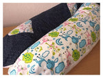Atelier MiaMia Nursing Pillow or Side Sleeper Pillow Positioning Pillow Wave Dark Blue Light Blue Deer 14