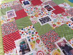 Atelier MiaMia cuddly blanket as a photo blanket colorful dots and patterns green with pictures 15