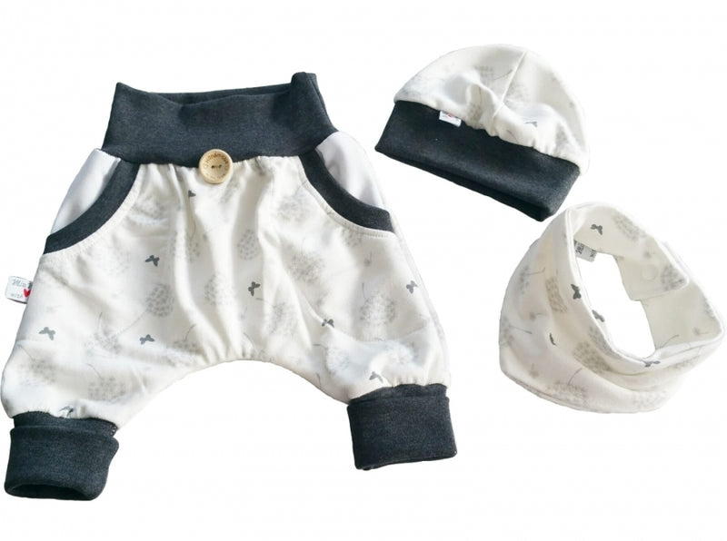Beanie Set Mütze und Tuch Baby Schmetterling Pusteblume Nr. 175 von Atelier MiaMia