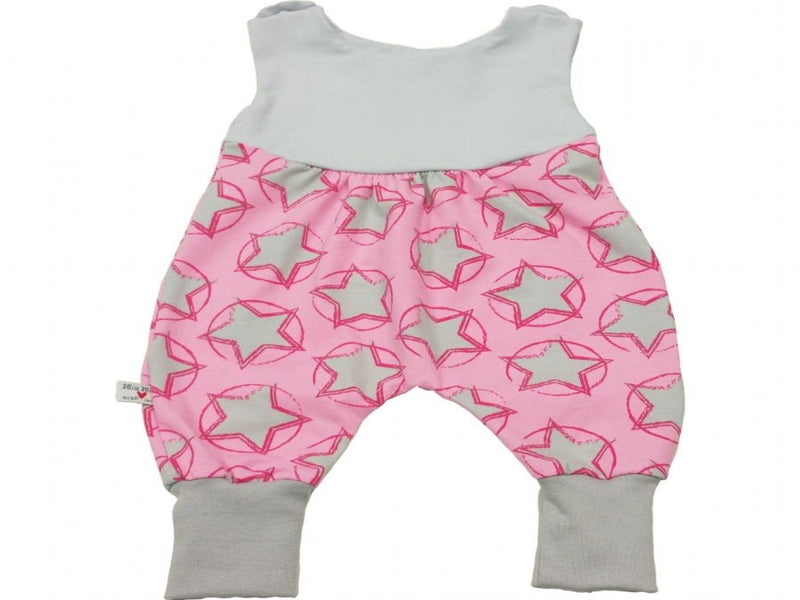 Atelier MiaMia onesie short and long also as baby set stars pink 182