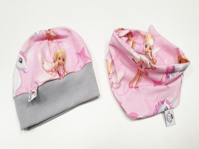 Atelier MiaMia Beanie Set Hat and Scarf Baby Elf Unicorn No. 200