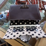 Atelier MiaMia wallet midi with buttons or buckle imitation leather black IMMEDIATELY AVAILABLE