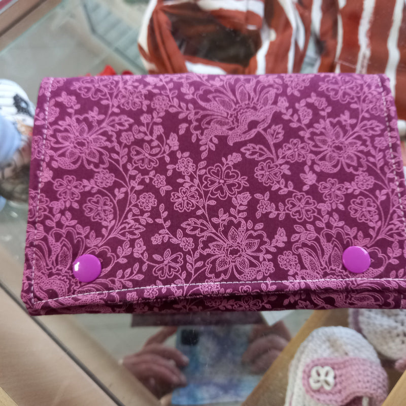 Atelier MiaMia borsa XL con bottoni fantasia floreale rosa antico DISPONIBILE IMMEDIATAMENTE