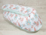 Atelier MiaMia nursing pillow or side sleeper pillow feathers and roses 202