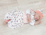 Atelier MiaMia onesie short and long also available as baby set Blümchen 230