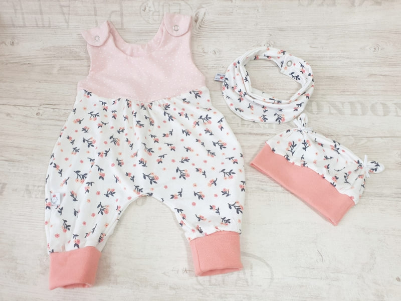 Atelier MiaMia onesie short and long also available as baby set Blümchen 230