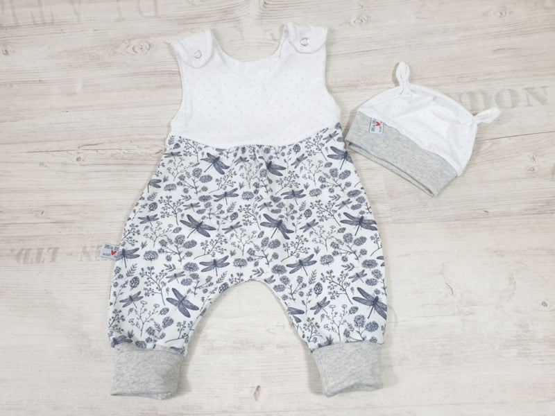 Atelier MiaMia romper short and long also as baby set dragonflies 239