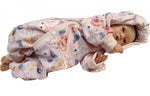 Atelier MiaMia - overall baby child from 50 to 110 designer wellness overall roses 100% cotton 24