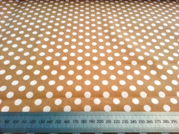 beige große weiße Punkte