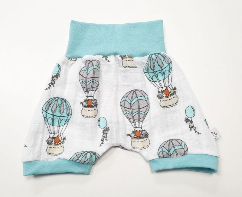 Atelier MiaMia short pants muslin Buxe Gr. 46-110 also as a set with hat and scarf balloons 2
