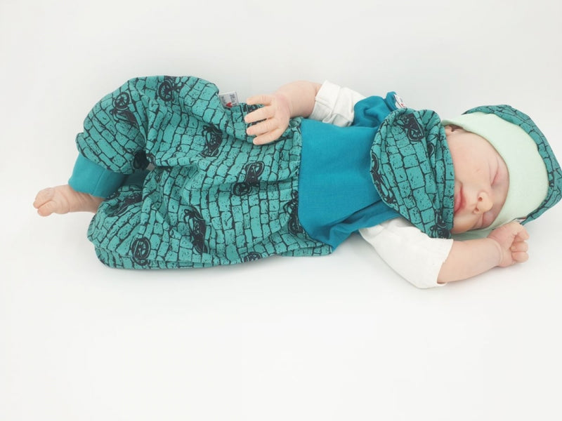 Atelier MiaMia romper short and long also as a baby set biker blue 304