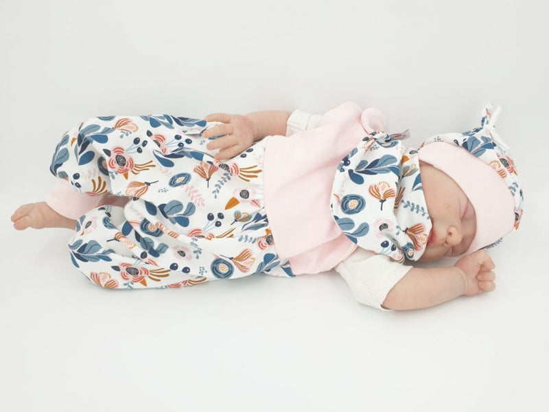 Atelier MiaMia romper short and long also available as baby set retro flowers 305