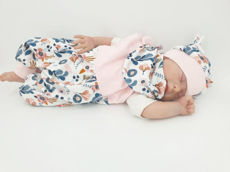 Atelier MiaMia romper short and long also available as baby set retro flowers 305