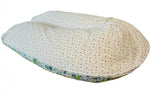 Atelier MiaMia nursing pillow or side sleeper pillow positioning pillow green-blue floral pattern 31