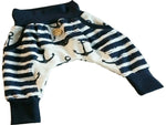 Atelier MiaMia - Popo Bloomers Gr. 50-110 also as a set with cap and scarf blue black anchor Maritim 4
