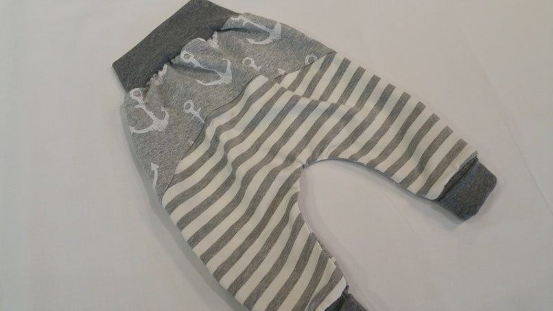 Atelier MiaMia-Jogger - Checkerhose Sweatpants Gr. 50-140 gray white anchor 4
