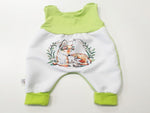 Atelier MiaMia romper with panel short and long also as a baby set motif deer 403