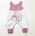 Atelier MiaMia romper suit with panel, short and long, also available as a baby set, motif giraffe 404