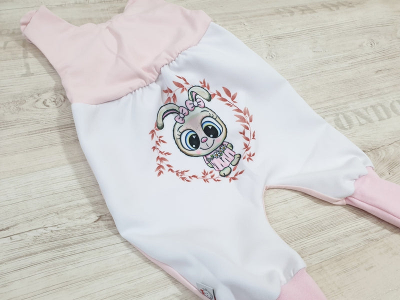 Atelier MiaMia romper with panel short and long also as a baby set motif bunny 405