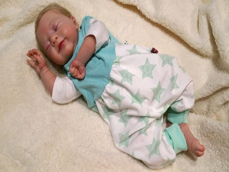 Atelier MiaMia onesie short and long also as a baby set white, mint, stars 48
