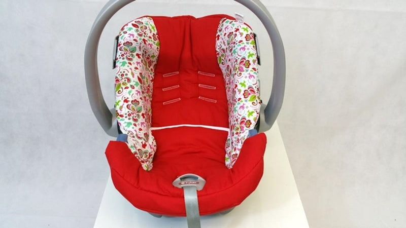 Atelier MiaMia Baby Car Seat Cover Cybex Aton Red Flowers CB59