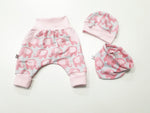 Atelier MiaMia Cool mutandine o set bebè corto e lungo elefante grigio rosa 6