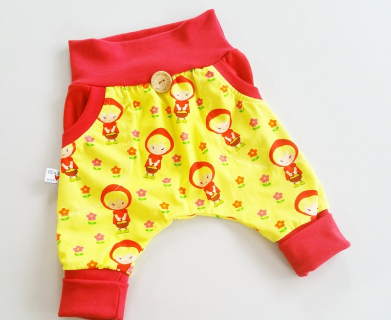 Atelier MiaMia Cool bloomers or baby set short and long Little Red Riding Hood Red Yellow 70
