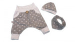 Atelier MiaMia Fantastici calzoncini o baby set corti e lunghi stelle grigio-bianche 76