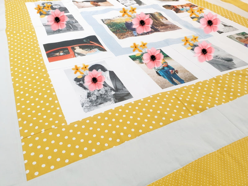 Atelier MiaMia cuddly blanket as a photo blanket center orange dots with pictures 8
