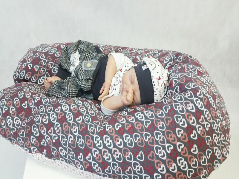 Atelier MiaMia cuscino allattamento o cuscino per traversina cuore 80