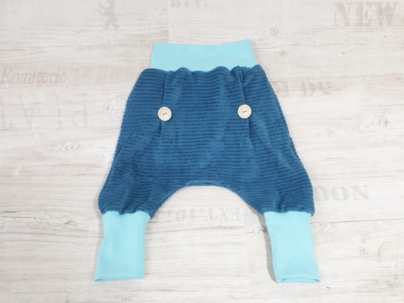 Atelier MiaMia Cool bloomers or baby set Cord Jersey Turquoise 82