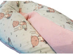 Atelier MiaMia Nursing pillow or side sleeper pillow Teddy and rabbit pink 92
