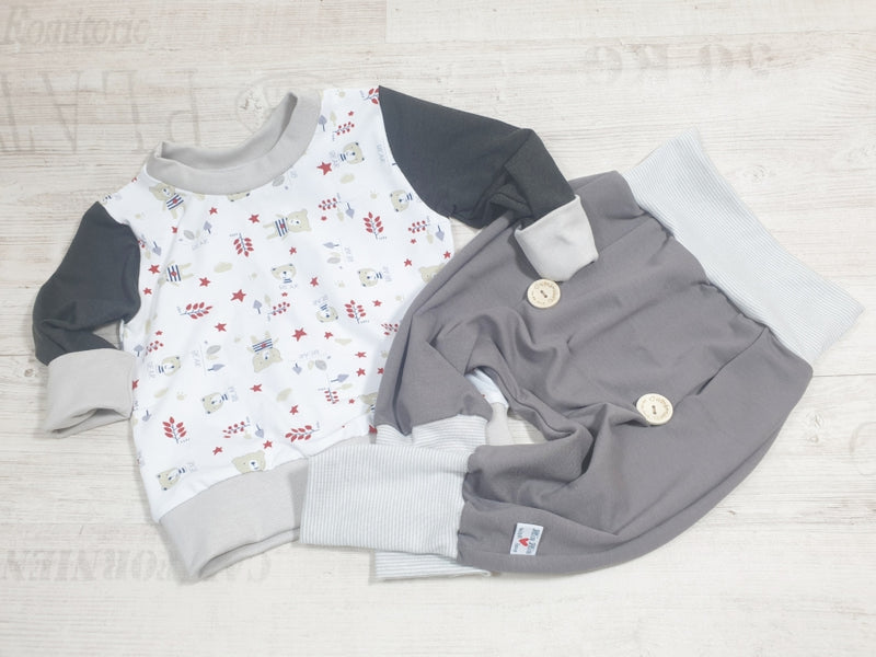 Atelier MiaMia - hoodie sweater bears 280 baby child from 44-122 short or long sleeve designer limited !!