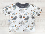 Hoodie Pullover Dinos Regenbogen 310 Baby Kind ab 44-122 kurz oder langarm  Designer Limitiert !! von Atelier MiaMia