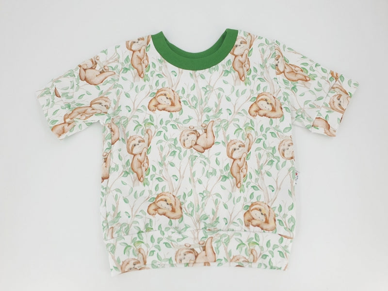 Atelier MiaMia - Hoodie Pullover Sloth 302 Baby Child from 44-122 short or long sleeve Designer Limited !!