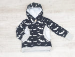 Atelier MiaMia - Hoodie baby child from 44-122 short or long sleeve bat