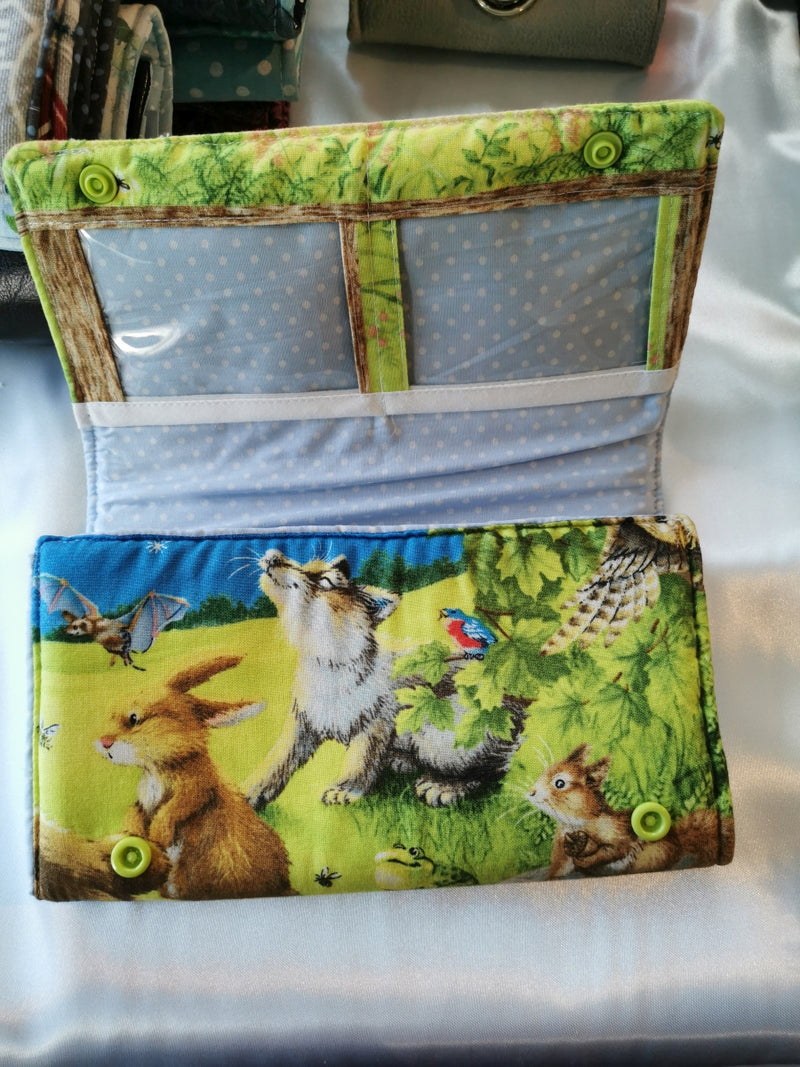 Atelier MiaMia purse xl with buttons wolf forest animals AVAILABLE IMMEDIATELY
