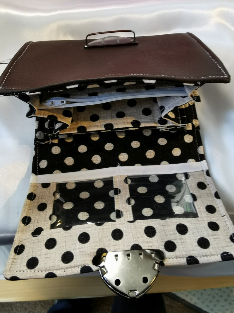 Atelier MiaMia wallet midi with buttons or buckle imitation leather black IMMEDIATELY AVAILABLE