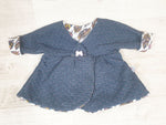 Atelier MiaMia - reversible jacket baby child size 50-140 designer jacket limited !! Blue feathers rope J10
