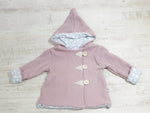 Atelier MiaMia - giacca con cappuccio bambino bambino taglia 50-140 giacca a maglia grossa limitata !! Teddy rosa scuro a maglia grossa J21