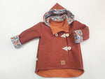 Atelier MiaMia - Walk - hooded jacket baby child size 50-140 jacket limited !! Walk jacket orange fox star J36