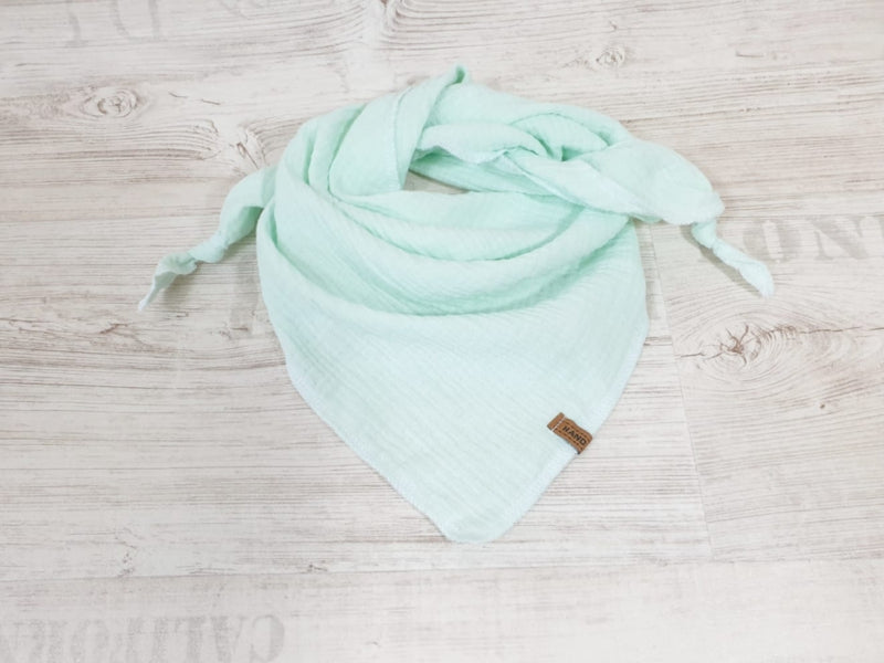 Atelier MiaMia - muslin scarf triangular scarf mint // 14
