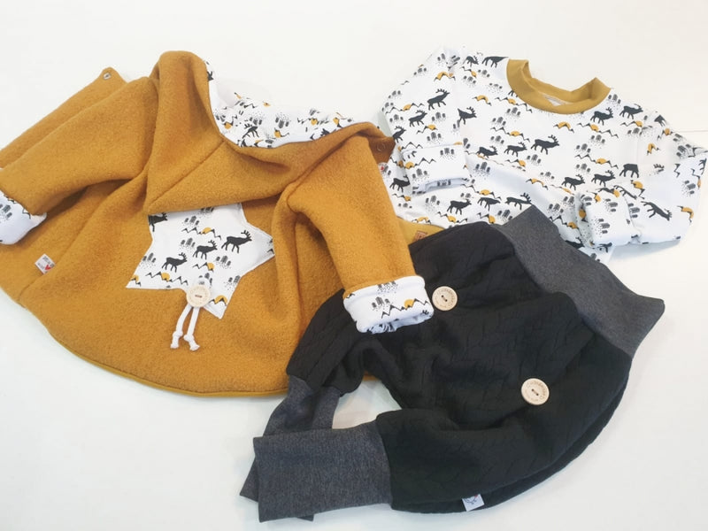 Atelier MiaMia - Hoodie Pullover Norwegian 282 Baby Child from 44-122 short or long sleeve Designer Limited !!